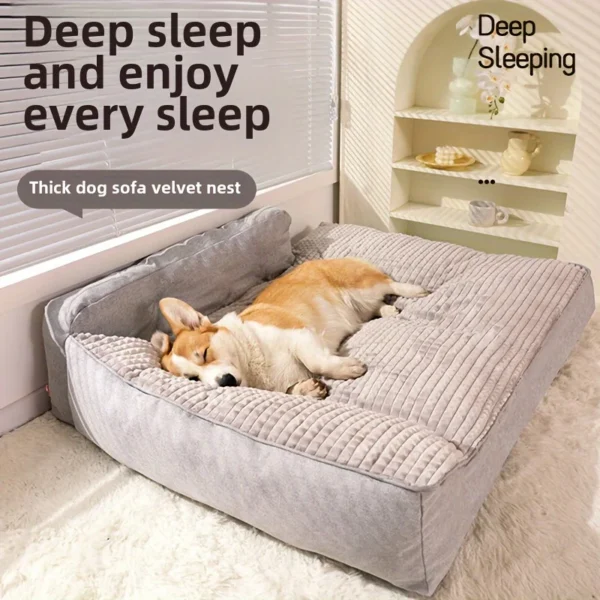 New Cat Bed Dog Pet Bed Kennel Non-Slip Winter Warm Removed Washed Soft Cushion