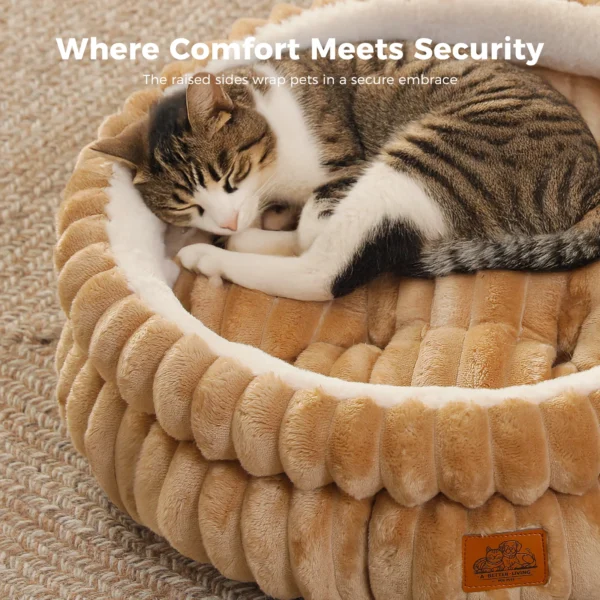 Dog Bed for Medium Dogs Cozy Cat Bed for Indoor Washable Round Pet Bed Anti-Slip Bottom