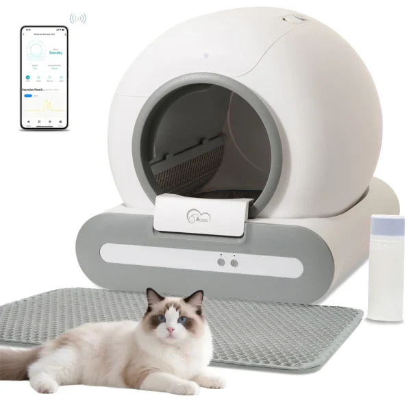 DOEL 65L Self-Cleaning Cat Litter Box App Control, ONLY Supports 2.4G WiFi