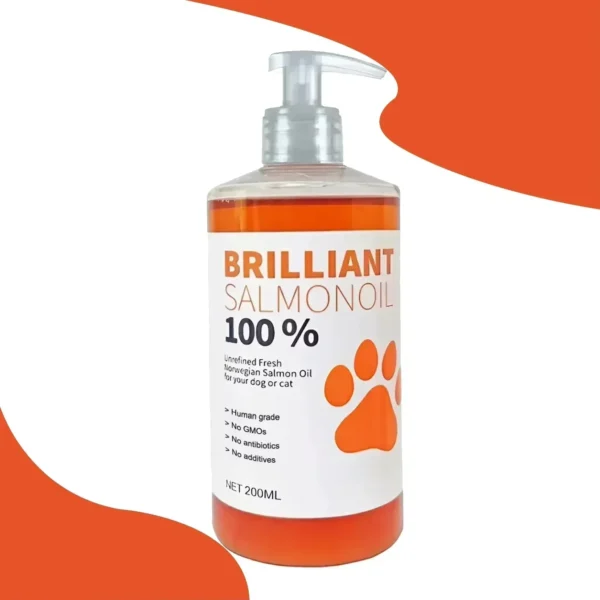 Brand 200ml PET BRILLIANT Pure SALMON OIL Natural No Chemical Treatment 21 Omega