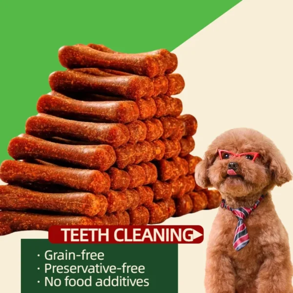 Beef Flavored Dental Chew Bones for Dogs